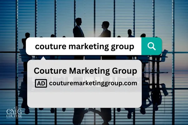 Couture Marketing Group, showcasing a sleek design that emphasizes their expertise in web development and digital marketing